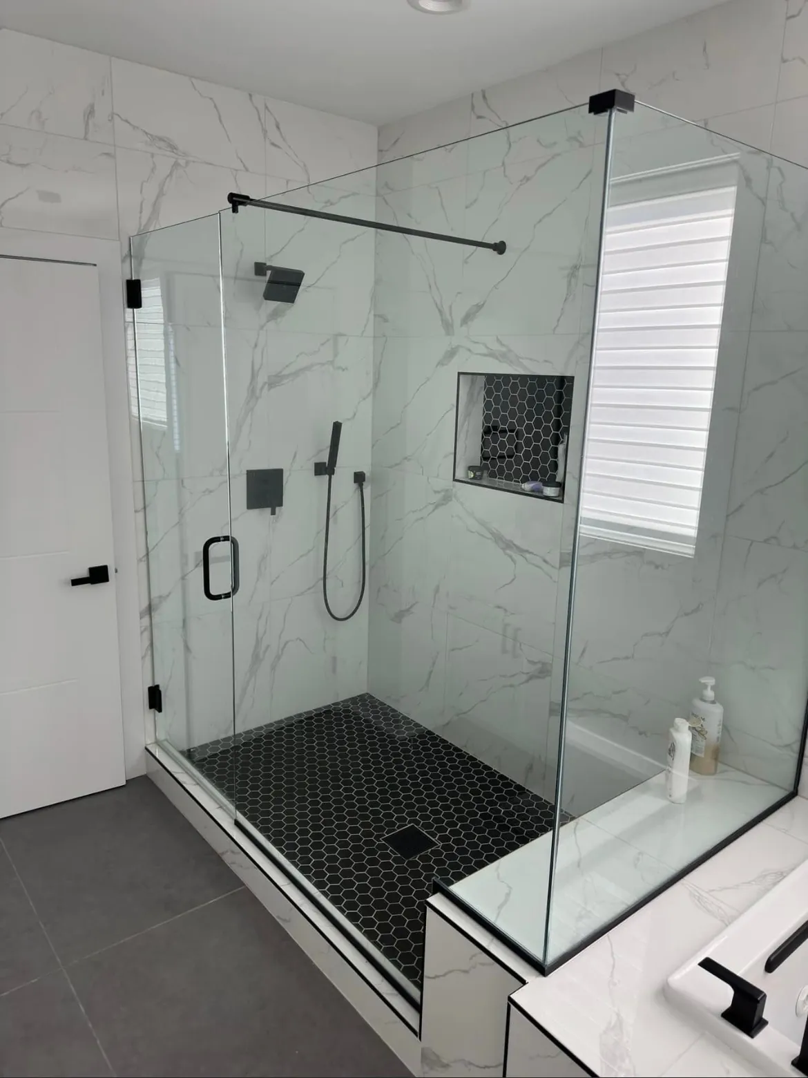 Bathroom with new tile and finishes in Miami Shores